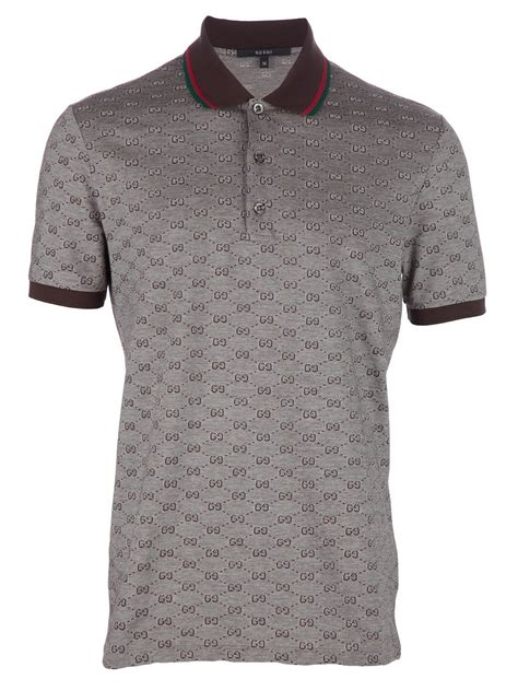 men brown gucci shirt|gucci polos men.